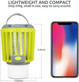 img 2 attached to 🦟 ERAVSOW Camping Bug Zapper: 3-in-1 Rechargeable Mosquito Killer, LED Lantern, and Flashlight - Portable Compact Camping Gear for Outdoors