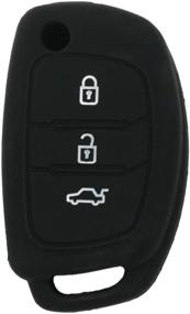 img 3 attached to SEGADEN Silicone Cover Protector Case for HYUNDAI 3 Button Flip Remote Key Fob CV9102 Black