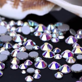 img 2 attached to 💎 Sparkling Round Crystal Flatback Rhinestones - 4 Mixed Sizes, 800 Pieces