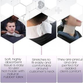 img 2 attached to Dukal Neck Strips: Pack of 60 Stretchable Neckbands for Hair, Barber, Make-Up, Waxing Services - Highly Absorbent Tissue, Pre-Cut Strips, Comfortable for Neck