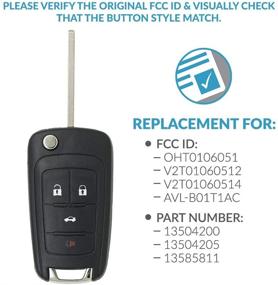 img 1 attached to Keyless2Go FCC OHT01060512 Замена сменный ключ-кейс для Equinox, Verano, Sonic и других транспортных средств