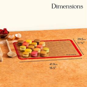img 3 attached to 🍪 Kitzini Macaron Silicone Baking Mats: Non Stick, Professional Grade. Perfect for Macarons, Macaroons, Pastry & Cookies!