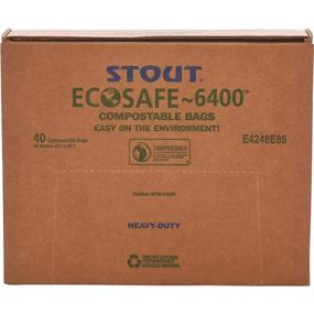 img 3 attached to 🛍️ STOUT by Envision STOE4248E85 EcoSafe-6400 Compostable Bags, 42x48, 48 gal - Pack of 40 - Green, 0.85 mil Thickness