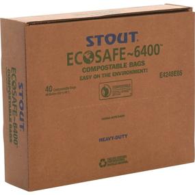 img 1 attached to 🛍️ STOUT by Envision STOE4248E85 EcoSafe-6400 Compostable Bags, 42x48, 48 gal - Pack of 40 - Green, 0.85 mil Thickness