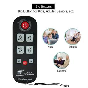 img 2 attached to 📺 Universal Waterproof Remote Control A-TV10 Compatible with Vizio, LG, and Sharp Brand TVs - Excludes Cable Boxes and Satellite Receivers