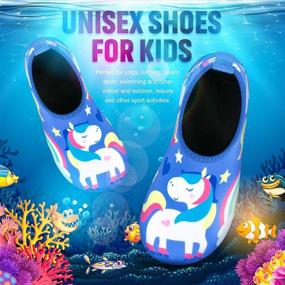 img 3 attached to EaseMate Kids Water Shoes: Quick-Dry Swim Socks for Infants & Big Kids with Non-Slip Soles for Aqua Sports and Beach Activities!