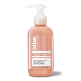 img 4 attached to Bliss Rose Gold Rescue Cleanser - Gentle Foaming Face Wash with Soothing Rose Flower Water & Willow Bark - For Sensitive Skin - Clean, Cruelty-Free, Paraben-Free - 6.4 oz