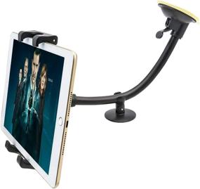 img 4 attached to 📱 Versatile Car Windshield Dashboard Tablet Holder for Various-Sized Tablets & Smartphones: EXSHOW Long Arm Suction Cup Car Mount for iPad Pro, Samsung Galaxy Tab, iPhone, Xiaomi, and More