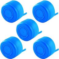 🔝 pack of 5 non-spill water jug cap replacements for 3 &amp; 5 gallon bottles - anti-splash, peel-off design logo