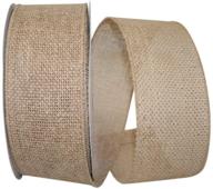 🎀 reliant ribbon burlap value wired edge ribbon: 2-1/2 inch x 25 yards of natural elegance logo