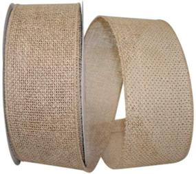 img 1 attached to 🎀 Reliant Ribbon Burlap Value Wired Edge Ribbon: 2-1/2 Inch X 25 Yards of Natural Elegance