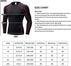 img 1 attached to 🏋️ Quick Dry Men's Compression Long Sleeve Shirts, Base-Layer Workout Tops for Sports and Running