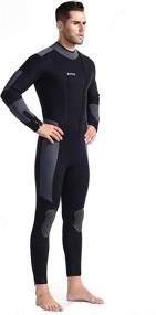 img 1 attached to 🤿 ZCCO Wetsuits Men's 5mm Premium Neoprene Front Zip Full Suits: Perfect for Scuba Diving, Spearfishing, Snorkeling, Surfing, Canoeing & More!