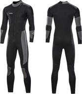 🤿 zcco wetsuits men's 5mm premium neoprene front zip full suits: perfect for scuba diving, spearfishing, snorkeling, surfing, canoeing & more! logo