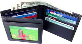 img 2 attached to AurDo Trifold Premium Men's Accessories: Blocking Capacity Wallets, Card Cases & Money Organizers