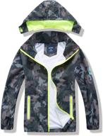 🧥 ijnuhb waterproof windbreaker outerwear for boys (blackcamo, 7-8 years) - clothing, jackets & coats logo