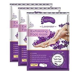 img 1 attached to 👣 Exfoliating Foot Peel Masks - Pack of 3 for Men and Women - Removes Calluses, Dead and Dry Skin - Lavender Scented