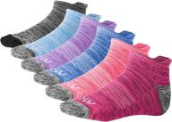 🧦 moisture-wicking low-cut ankle socks for men & women - 6 pairs athletic running socks logo