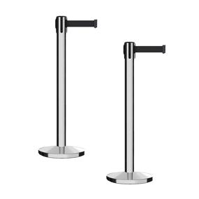 img 4 attached to 👥 Enhance Crowd Control with Retractable Stanchion Polished Stainless IRBB 150