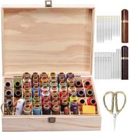 🧵 complete leather sewing kit with 104 pcs – includes 46 pcs leather waxed thread, 12 pcs polyester thread, and leather hand needles for diy bookbinding and upholstery repair logo