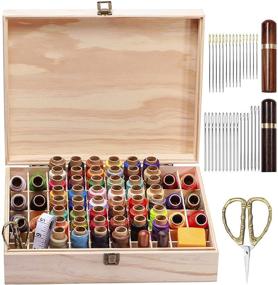 img 4 attached to 🧵 Complete Leather Sewing Kit with 104 Pcs – Includes 46 PCS Leather Waxed Thread, 12 PCS Polyester Thread, and Leather Hand Needles for DIY Bookbinding and Upholstery Repair