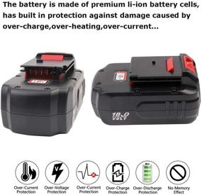 img 3 attached to 🔋 PC18B Battery 3.6Ah NiMH Replacement for Porter Cable 18V PC188, PC18B-2, PC18BLEX, PCC489N, PCMVC, PCXMVC Cordless Power Tools Battery: 2Pack