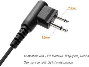 img 1 attached to 🎧 ABC Good EFG 2 Pin Walkie Talkie Earpiece with PTT Mic, Compatible with Motorola CP200 CP200D CLS1110 CLS1410 CLS1450 GP300 GP308 - 2 Pack