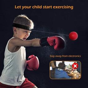 img 2 attached to 🥊 OLIKER Boxing Reflex Ball Family Pack Plus - Adjustable Headband, 4 Boxing Balls for Reaction, Agility, Speed, Fight Skills, and Hand-Eye Coordination Training - Suitable for Adults and Kids