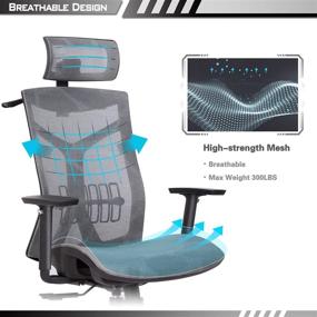 img 2 attached to Ergonomic Adjustable Computer Executive Headrest Furniture