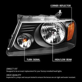 img 3 attached to DNA MOTORING HL OH F1504 BK AM Headlight Assembly