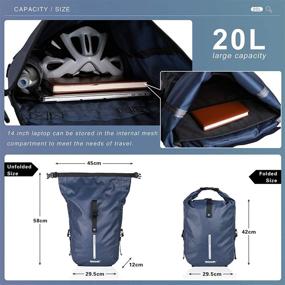 img 3 attached to 🚲 Rhinowalk Bike Pannier Bag: Waterproof and Spacious Rack Bicycle Bag, Perfect for Commuting, with Laptop Pannier and Shoulder Bag Option - Essential Cycling Accessory