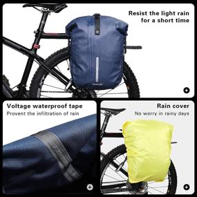 img 1 attached to 🚲 Rhinowalk Bike Pannier Bag: Waterproof and Spacious Rack Bicycle Bag, Perfect for Commuting, with Laptop Pannier and Shoulder Bag Option - Essential Cycling Accessory