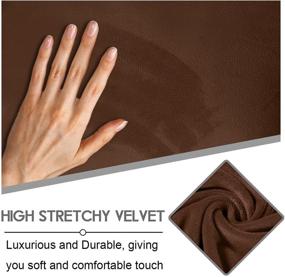 img 3 attached to 🪑 Protective & Luxurious Velvet Recliner Cover - Ultimate Decor 4-Piece Set, Chocolate