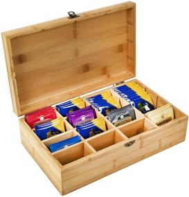 img 3 attached to 🍵 Bamboo Tea Chest - Expandable Tea Box Storage with Adjustable 16 Compartments, Latching Lid - Beyond Your Thoughts