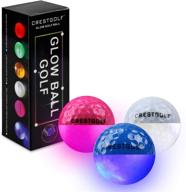 enhance your golf game with crestgolf flashing glowing golf ball: night glow led ball in six vibrant colors! логотип