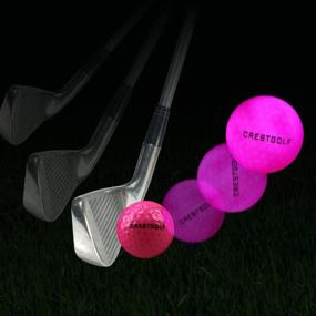 img 1 attached to Enhance Your Golf Game with Crestgolf Flashing Glowing Golf Ball: Night Glow LED Ball in Six Vibrant Colors!