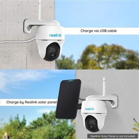 img 1 attached to 📷 Reolink Argus PT: Pan Tilt Solar Battery Camera Outdoor Wireless for Home Security - Starlight Color Night Vision, PIR Motion Sensor, 2-Way Audio, Alexa/Google Assistant Compatible