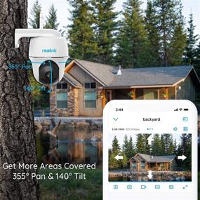 img 3 attached to 📷 Reolink Argus PT: Pan Tilt Solar Battery Camera Outdoor Wireless for Home Security - Starlight Color Night Vision, PIR Motion Sensor, 2-Way Audio, Alexa/Google Assistant Compatible