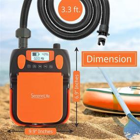 img 3 attached to 🔌 Rechargeable Electric SUP Air Pump with 16PSI - Portable 12V Stand Up Paddle Board Inflator/Deflator - Serenelife SLPUMP50