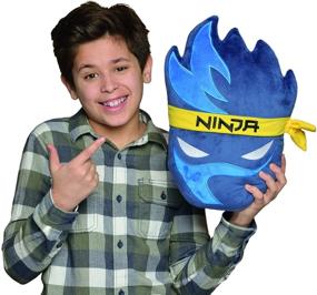 img 3 attached to 🎮 Wicked Cool Toys Ninja Gamer Plush Pillow - Game Room Decor Accessory - Tyler Blevins Streamer Logo - 15 Inch - Age 6+