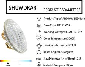 img 3 attached to 💡 Upgrade Your Landscape Lighting: SHUWDKAR Par36 Led Landscape Bulb - Powerful 9W Replacement for 50W Halogen Bulb