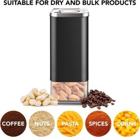 img 3 attached to Stainless Steel Coffee Canister with Airtight Lid - BPA Free Glass Storage Container (16oz)