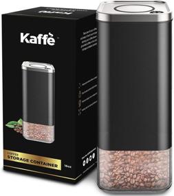 img 4 attached to Stainless Steel Coffee Canister with Airtight Lid - BPA Free Glass Storage Container (16oz)