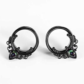 img 1 attached to 💎 TBOSEN Zircon Stainless Steel Ear Plugs Tunnels Expander | Ear Gauges Stretcher Piercing | Sizes 0g-1" (8mm-25mm) - 1 Pair