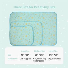 img 2 attached to 🐾 NWK Pet Cooling Mat - Ice Silk Cooling Blanket for Dogs & Cats, Portable & Washable, Great for Car Seats, Beds, and More in Summer, Keep Pets Cool from Heatwave (Blue Fruit, Large)