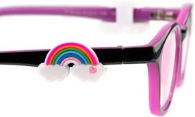 img 3 attached to Enhance Your Kids' Eyeglasses with Fun and Functional Accessories: Eyeglass Huggers, Charms, Holders, and Straps - Rainbow and Unicorn Range