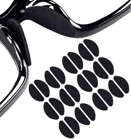 img 4 attached to 😎 Comfortable and Non-Slip Soft Foam Nose Pads for Eyeglasses and Sunglasses - 12 Pairs, 1.0MM Black