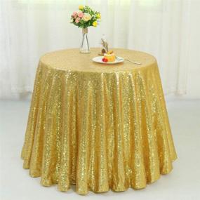 img 3 attached to 💫 Zdada Sparkling Gold Sequin Tablecloth