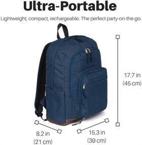 img 2 attached to 🎒 Премиум-издание 2020: Аккумуляторный рюкзак со встроенным Bluetooth-динамиком, 20 Вт, сабвуфером и совместимостью с iPhone и Android - идеален для вечеринок, фестивалей, пляжа и школы (синий)