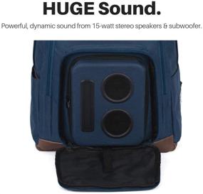 img 3 attached to 🎒 Премиум-издание 2020: Аккумуляторный рюкзак со встроенным Bluetooth-динамиком, 20 Вт, сабвуфером и совместимостью с iPhone и Android - идеален для вечеринок, фестивалей, пляжа и школы (синий)